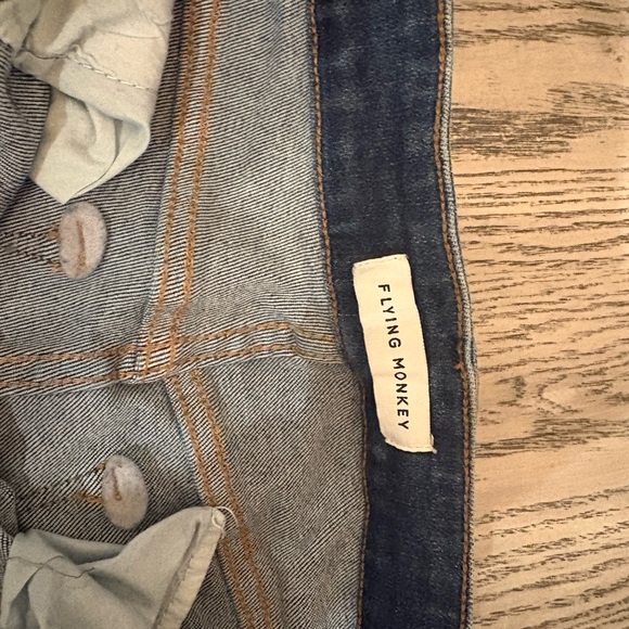 Flying Money Distressed Bell Bottoms - Picture 2 of 3